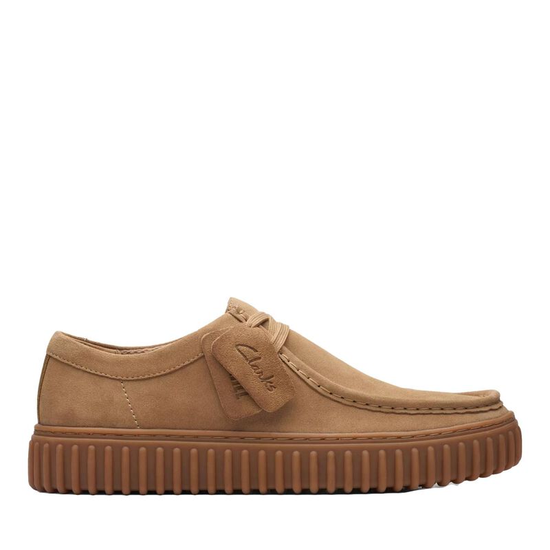 Clarks Mens Torhill Lo Dark Sand Suede image number 0